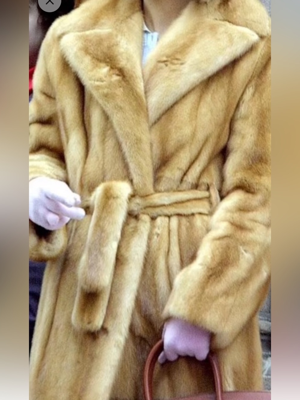 Blond Fur Coat Size M